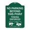 Signmission No Parking Beyond This Point Towing Enforced W/ Graphic Heavy-Gauge Alum, 18" x 24", GW-1824-23760 A-DES-GW-1824-23760 - alternate 1